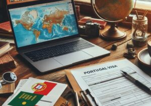 Portugal visa on the table